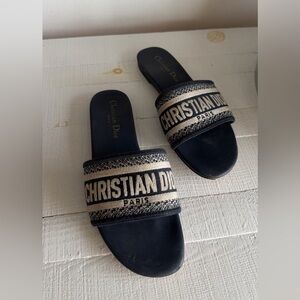 Christian Dior navy slides